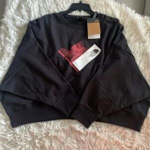 The north face women cozy fleece sweater black xxl oversized pullover new